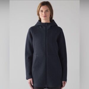 Lululemon Going Places Hooded Jacket Heathered Inkwell Size 8